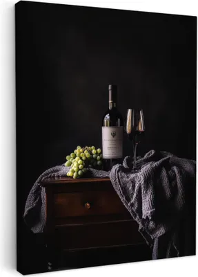 Obrázok produktu pre Dekorácia na stenu 60x80 cm - nápoj - červené víno, plátno, dekorácia na stenu obývacia izba