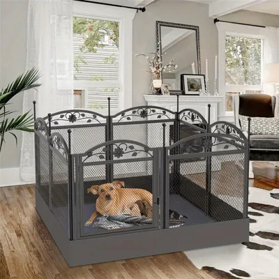 Produktbild von Hundebox – Hundekäfig – Hundegehege – Hundehütte – Zubehör für Hunde – Große XXL-Größe: 126 x 126 x 88 cm