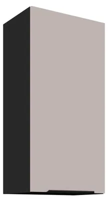 Produktbild von Küchen Hängeschrank 45 cm Küche ARONA Kaschmir beige matt + Schwarz matt Küchenzeile Küchenblock Küche Einbauküche