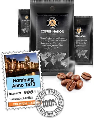 Produktbild von Kaffee HAMBURG ANNO 1873 von Coffee-Nation, 500g Bohnen