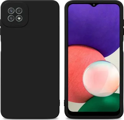 Produktbild von Cadorabo Hülle für Samsung Galaxy A22 5G Schutz Hülle in Schwarz TPU Silikon Etui Case Handyhülle