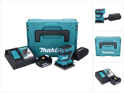 Produktbild von Makita DBO 480 RM1J Akku Schwingschleifer 18 V 112 x 102 mm + 1x Akku 4,0 Ah + Ladegerät + Makpac