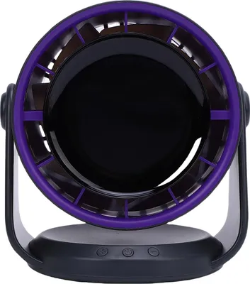 Image de Ventilateur de table Ventilateur de bureau mural silencieux Affichage numérique Ventilateur USB rechargeable 100 vitesses pour la maison, le bureau, la cuisine, le voyage et le camping Gris