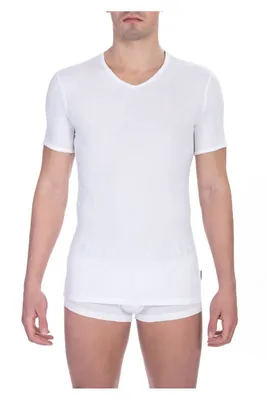 Produktbild von BIKKEMBERGS Herren T-Shirt Kurzarm V-Ausschnitt T-Shirt Stretch-Baumwolle Artikel BKK1UTS02SI, XXL, Cotone 95%,Elasthan 5%