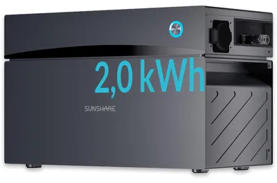 Produktbild von Sunshare Glory 2,0 kWh Balkonkraftwerk-Speichersystem - modular bis 10 kWh Kapazität:: 2 kWh