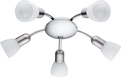 Produktbild von LED Spot Lampe Leuchte Deckenleuchte nickel matt Glas 5 Flammig Eglo 75302
