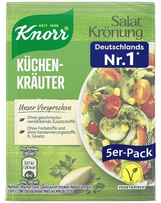Zdjęcie produktu dla Knorr Salatkrönung Kitchen Herbs Clear Sos sałatkowy 5x 8g 5er