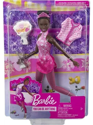Image de Poupee barbie metier : patineuse artistique + accessoires - sport de glace - mattel - hcn31