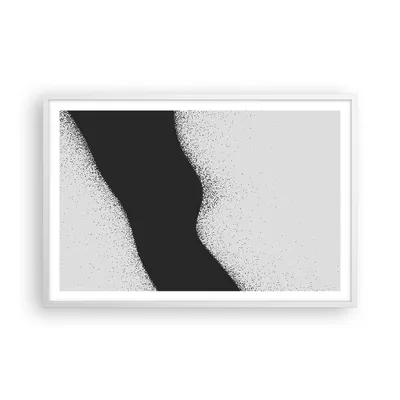 Produktbild von Gerahmtes Poster - Weißer Rahmen - Schwarz Staub Weiß - 91,5x61 cm - Wand Bild - Wanddeko - Wandbilder - Kunstposter - Wandposter - Bilderrahmen - Bilder - Kunstdruck Wanddekoration - P2WAA91x61-4744
