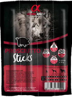 Produktbild von Alpha Spirit 8436586310400, Snacks, Hund, Adult, Prosciutto, 10 g