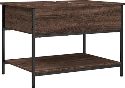 Produktbild von vidaXL Couchtisch Braun Eichen-Optik 70x50x50 cm Holzwerkstoff Metall