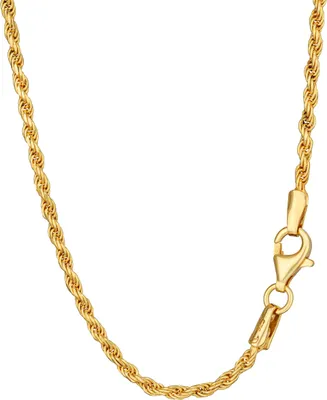 Produktbild von Halskette 42cm Kordelkette 925 Silber Gelbgold vergoldet 1,8mm breites Collier