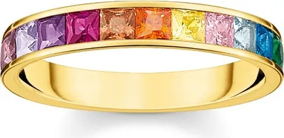 Produktbild von Thomas Sabo TR2403-996-7 Ring Damen Bunte Steine Regenbogen Silber Gold Gr. 62