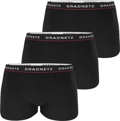 Produktbild von Herren Boxershorts Retropants Unterhosen von GRADNETZ 3er Pack ® Standard 100