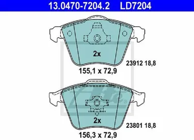 Zdjęcie produktu dla Klocki Hamulcowe Volvo Przód C70/S40/V40/V50 04- Ceramic