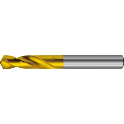 Produktbild von FORMAT Kurzbohrer DIN6539N VHM TiN 5,90mm, Durchmesser:10,5 mm, Beschichtung:TiN, Spirallänge:50
