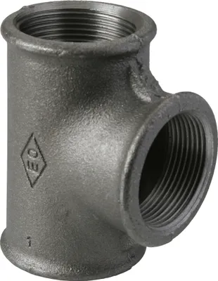 Produktbild von Atusa T-Stück Nr. 130 schwarz 3/4"