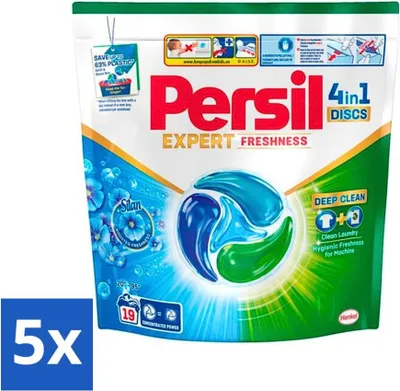 Produktbild von Persil - Waschmittel - Waschmittelkapseln Frische von Silan - Langanhaltende Frische - 19 Wäschen - Vorteilspack - 5 Stücke