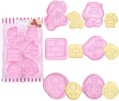 Image de Lot de 6 emporte-pièces 3D, emporte-pièces en plastique réutilisables, pour biscuits et pain, pâtisserie DIY