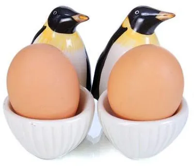 Eierbecher Pinguin Set 2er-Pack Keramik 8x8x5 cm