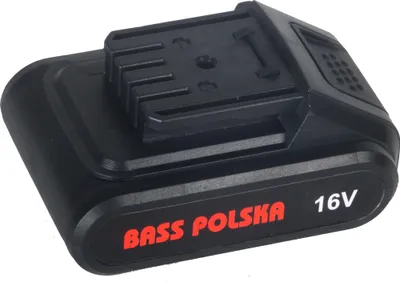 A black 16V lithium-ion battery pack for a power tool.