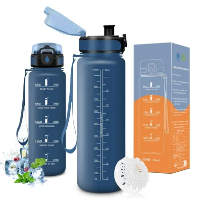 Obrázok produktu pre Omgoods – Fľaša na vodu, 1000 ml – Fľaša na vodu pre deti a na šport