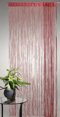 Produktbild von Türvorhang Fadenvorhang weinrot 90x250 cm Gardine mit Polyester veredelt