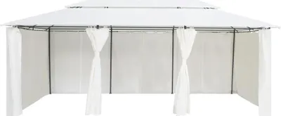 Produktbild von vidaXL Pavillon mit Vorhängen 600x298x270 cm Weiß 180g/m²