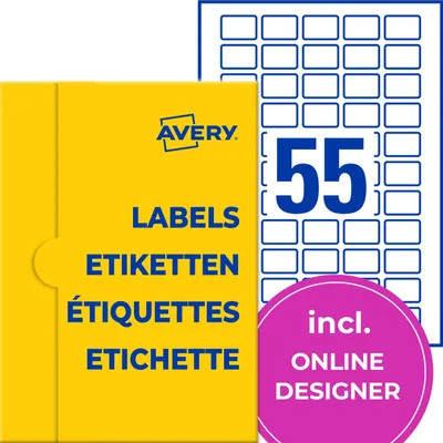 Produktbild von AVERY Zweckform P3464-100 Universal Etiketten (5.550 Klebeetiketten, 30x20mm auf