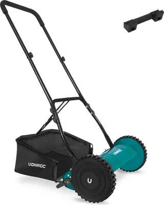 Produktbild von Vonroc Handrasenmäher - Rasenmäher manuell 40cm breit - Spindelmäher