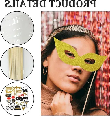 41 Stück Fotoproppen, Fotoproppen zur Dekoration, Fotoaccessoires, Hochzeit, Geburtstag, Abschluss, Weihnachten, Halloween