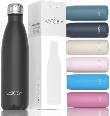 Isolierte Sportflasche 500ml RVS - Thermobecher mit Vakuumisolierung | 24h kalt & 12h warm Getränke | Auslaufsicher BPA-frei