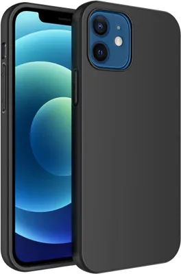 Produktbild von Case Cover Für Apple Iphone 12/12 Pro Case Silikon Schwarz Solid