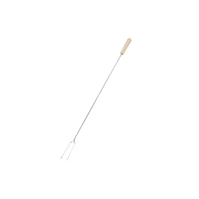 Produktbild von Robuste Grillgabel aus Stahl, 70 cm lang, mit hitzebeständigem Holzgriff