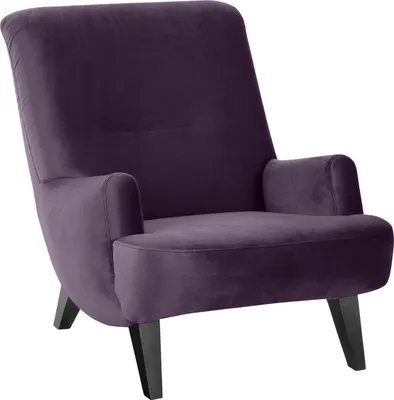 Produktbild von Max Winzer Sessel Brandford - Samtvelours purple - Maße: 71 x 101 x 80 cm