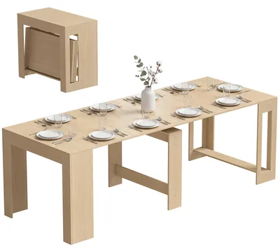 Produktbild von HOMCOM Ausziehbarer Esstisch 48-240 x 90cm Esszimmertisch für bis zu 10 Personen
