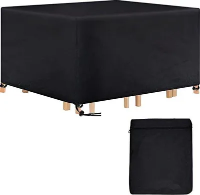 Produktbild von Famanu Schutzhülle für rechteckigen Gartentisch und Stühle - 420D Polyester