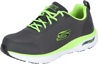 Produktbild von Skechers Work RINGSTAP ARCH FIT SR Herren S3 Arbeitsschuhe Dunkelgrau/Lime 43
