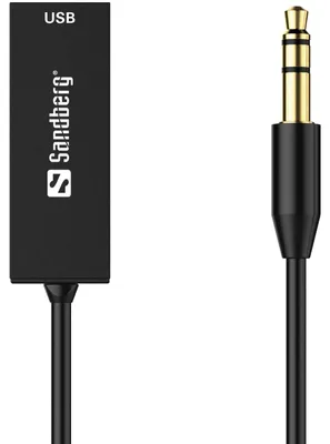 Productafbeelding van Sandberg Bluetooth-audioontvanger met AUX-aansluiting, zwart