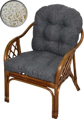 Immagine prodotto di AMPO Cuscino imbottito per sedia in rattan, sedia Bahamas, cuscino per sedia da giardino, sedia in vimini