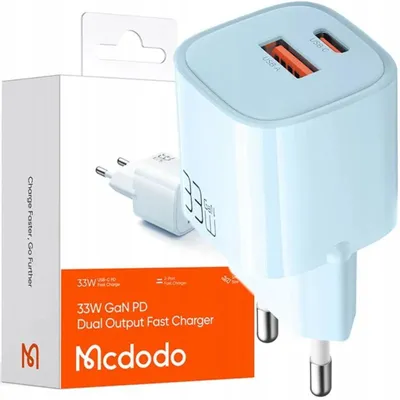 Zdjęcie produktu dla Mcdodo Szybka adowarka Sieciowa Do Telefonu Zasilacz 2X Usb Usb-C 33W Gan