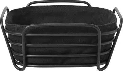 Produktbild von Blomus DELARA Brotkorb, klein, Stahl pulverbeschichtet, Baumwolle, schwarz, 21 x 21 cm, 63871