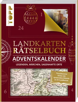 Produktbild von Landkarten Rätselbuch Adventskalender. Legenden, Märchen, sagenhafte Orte