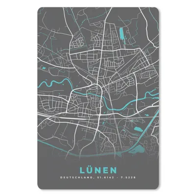 Produktbild von MuchoWow® Mauspad Mousepad Deutschland - Blau - Lünen - Stadtplan - Karte 18x27 cm - Mousepads - Maus Mat - Pad - Mausunterlage