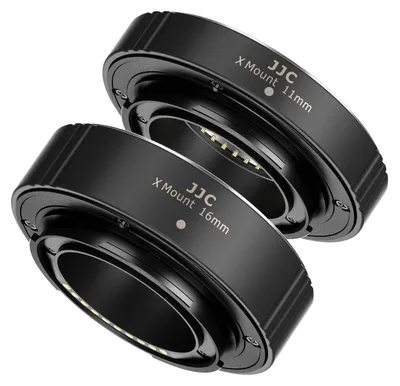 Produktbild von JJC Autofokus AF Makro Zwischenringe Set 11/16MM für Fujifilm Fuji X Mount X-H2S X-S10 X-Pro3 X-Pro2 X-A7 X-A5 X-T30 X-T3 X-T4 X-T200 X-T100 X-E3 Kameras Objektiv Zwischenringsatz
