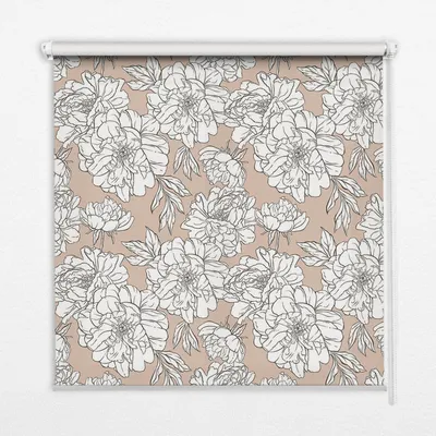Produktbild von Seitenzug-Rollo Fensterrollo Jalousie - Thermo-Rollo Verdunkelungsrollo - 100x180 cm - Gezeichnete Blumen
