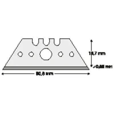 Obrázok produktu pre Lutz trapézový nôž 50,8x18,7x0,65 mm balenie 10 kusov