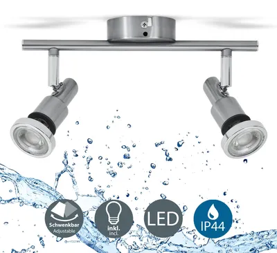 Obrázek produktu pro LED svítidlo do koupelny IP44 Stropní bodové svítidlo do koupelny GU10 2 Bodové stropní svítidlo 5W