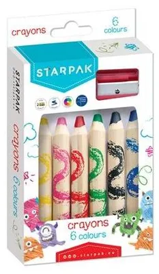 Produktbild von Starpak Jumbo-Bleistifte 6 Farben + Spitzer