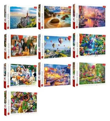 Produktbild von Puzzle, 1000 Teile, 10 Motive sortiert